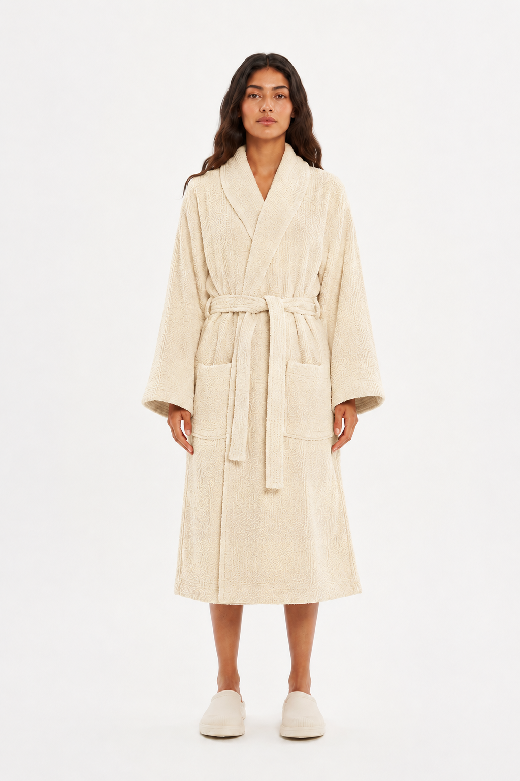 The Linen Room Premium Cotton Bathrobe – 450 GSM 20/2 Double Yarn– 100% Cotton – Hotel Quality – Unisex – One Size